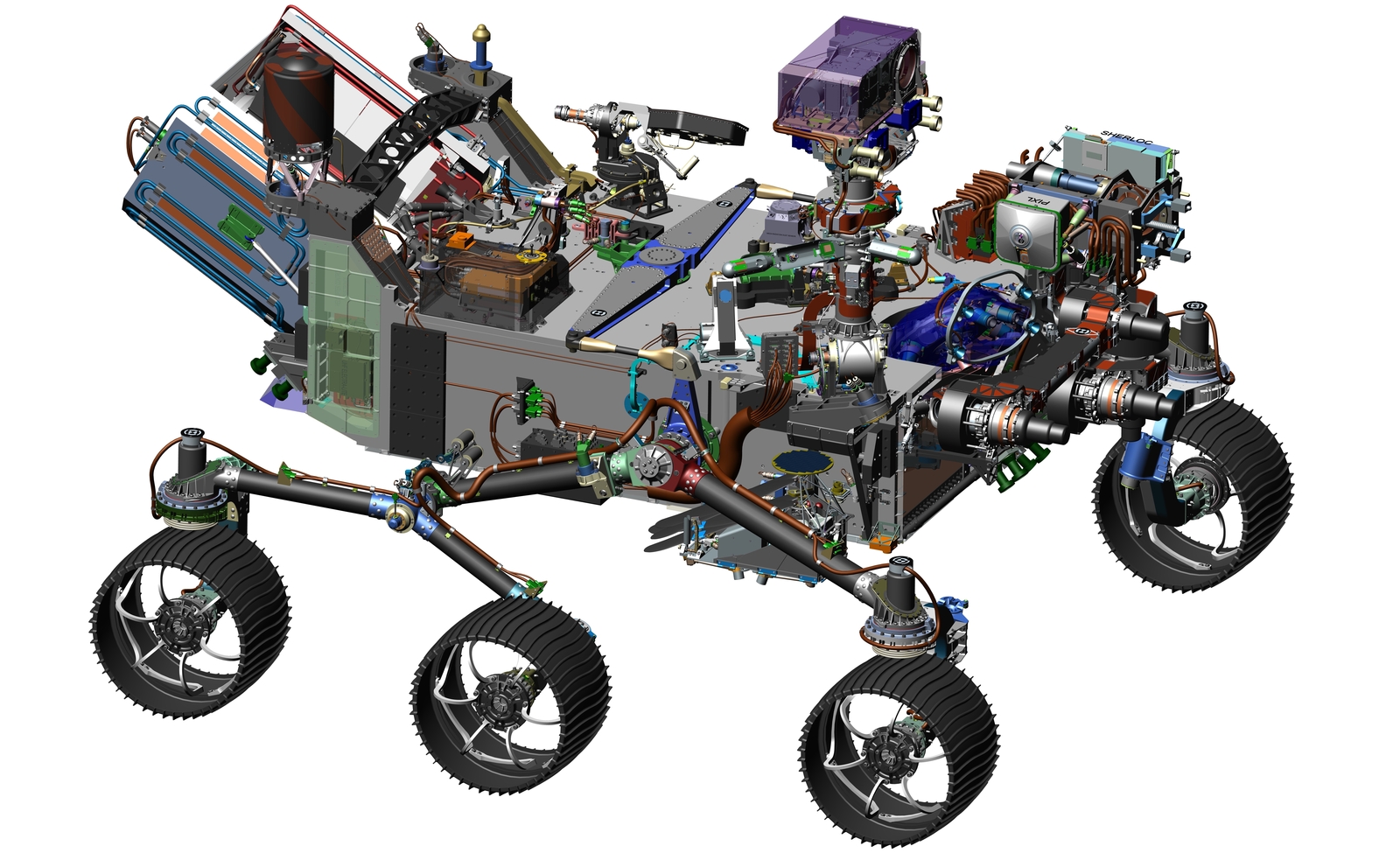 Computer-Design Drawing for NASA's 2020 Mars Rover